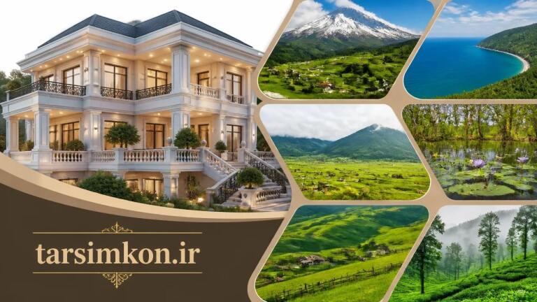 طراحی ویلا در ماسال و شاندرمن ؛ از دشتهای سرسبز تا ارتفاعات شیبدار